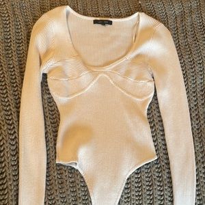 Quilted long sleeve bodysuit